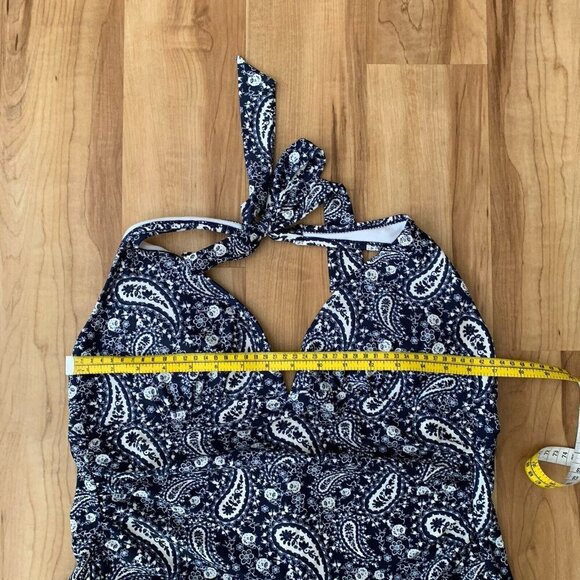First Way Halter Paisley One Piece Swimsuit Size XXL Ruched New - Picture 2 of 10
